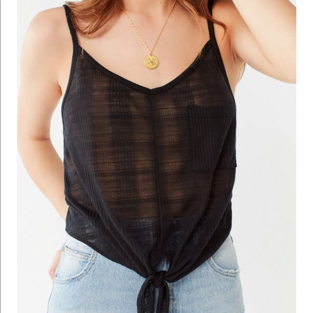Tie front cami